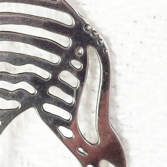 Zebra Cut Out Dangle Earrings - Picture 5 of 5